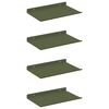 vidaXL P&oacute;łka wisząca 4 szt. Zielony oliwkowy 30 x 18 x 2,5 cm Stal