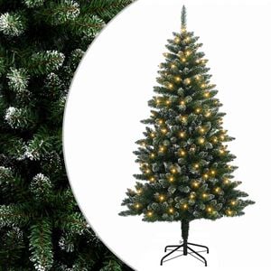 vidaXL Sztuczna choinka z zawiasami 150 cm 150 LED Ciepła biel