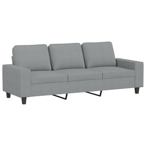 vidaXL Sofa 3-osobowa, jasnoszara, 180 cm, tapicerowana tkaniną