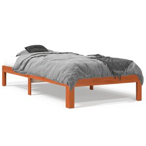 vidaXL Rama ł&oacute;żka bez materaca, woskowy brąz, 75x190 cm, sosnowa
