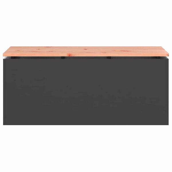 vidaXL Ławka ogrodowa Czarny 100 x 40 x 43 cm Stal