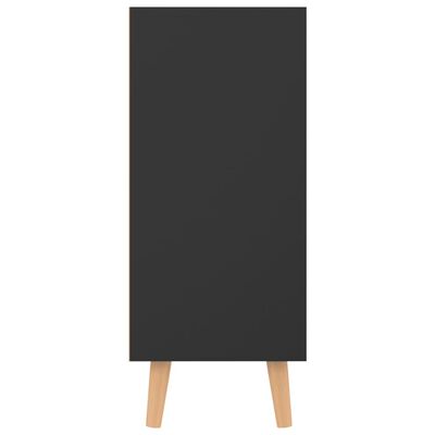 vidaXL Szafka, czarna z połyskiem 90x30x72 cm, materiał drewnopochodny