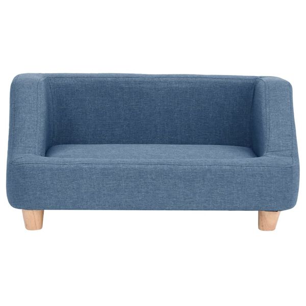 vidaXL Sofa dla psa, niebieska, 95x63x39 cm, lniana