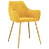 vidaXL Krzesła stołowe, 6 szt., ż&oacute;łte, obite aksamitem