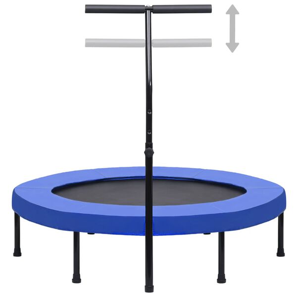 vidaXL Trampolina fitness z uchwytem i nakładką ochronną, 122 cm