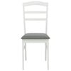 vidaXL Krzesło jadalniane 2 pcs Biały i szary Drewno solidne