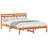 vidaXL Ramka ł&oacute;żka Brązowy 160 x 200 cm Lite drewno sosnowe