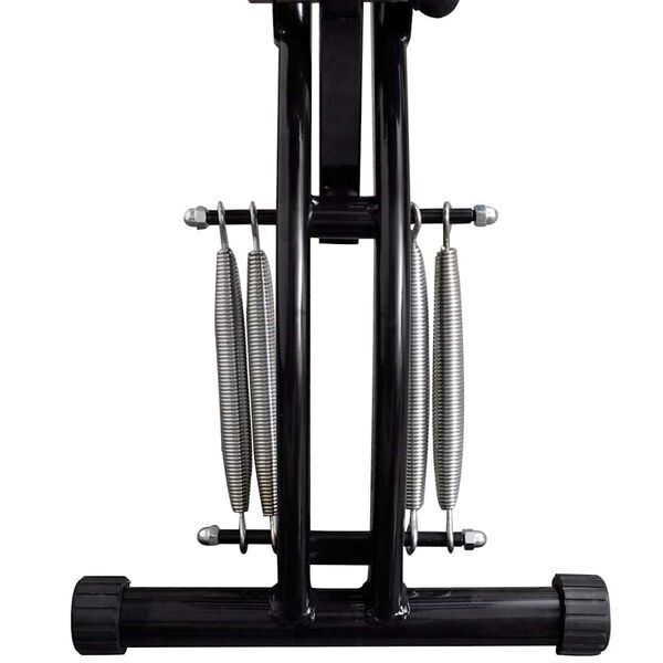 vidaXL L-kształtny Toner Brzucha Czarno-pomarańczowy 117 x 34 x 96 cm