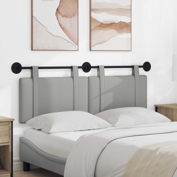 vidaXL Wisząca Głowa Gładki Szary chmur 130 x 55 x 5 cm tkanina