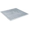 vidaXL Ruszt srebrny 50 x 50 x 2 cm Stal ocynkowana na gorąco