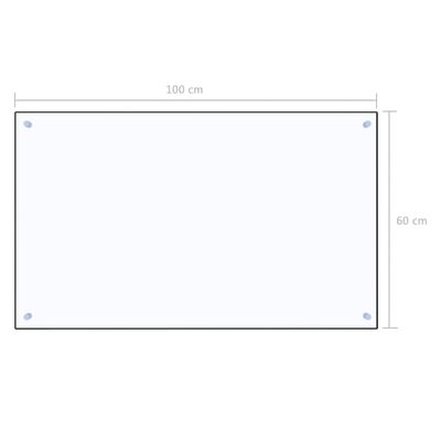 vidaXL Panel ochronny do kuchni, przezroczysty, 100x60 cm, szkło