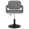 vidaXL Obrotowe krzesło stołowe, jasnoszare, obite tkaniną