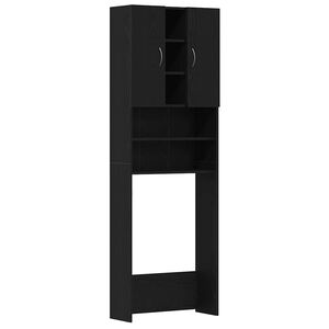 vidaXL Szafka na pralkę, czarny dąb, 64x25,5x190 cm