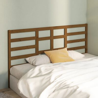 vidaXL Wezgłowie łóżka, miodowy brąz,186x4x104 cm, lite drewno sosnowe