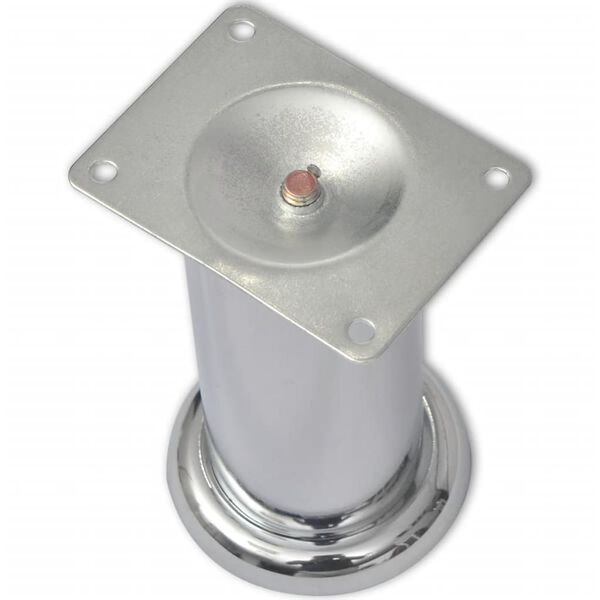 vidaXL N&oacute;żki do sofy, 8 szt., okrągłe, chromowane, 120 mm