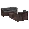 vidaXL 5-osobowa sofa ogrodowa z poduszkami w stylu rattanowym PP