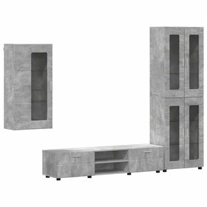 vidaXL Zestaw szafek RTV z szufladą FLORIN 3 pcs Betonowy szary