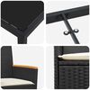 vidaXL Zestaw do jadalni w ogrodzie 9 pcs Czarny polirattan