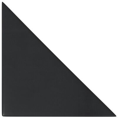 vidaXL Panele ścienne, 12 szt., czarne, 30x30 cm, sztuczna skóra