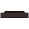 vidaXL Rama ł&oacute;żka z 2 szufladami, ciemnobrązowa, 200x200 cm, sosnowa