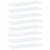 vidaXL P&oacute;łki na książki, 8 szt., białe, 60x20x1,5 cm
