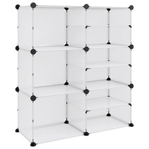 vidaXL Stojak na buty, przezroczysty, 84x31,5x93 cm, PP