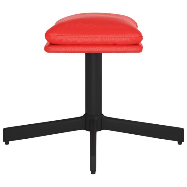 vidaXL Podnóżek, czerwony, 60x60x36 cm, sztuczna skóra