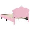 vidaXL Łóżko Dziecięce z Ramą i Zagłówkiem Różowy 80 x 160 cm PU