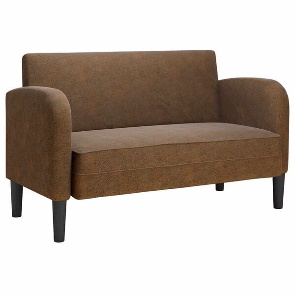 vidaXL Sofa dwuosobowa brązowa 110 cm sztuczna sk&oacute;ra
