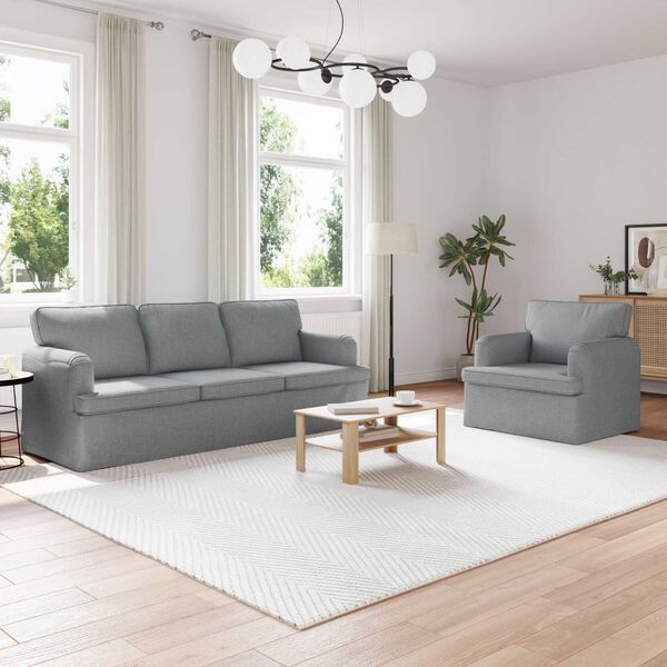 vidaXL Sofa 2 pcs Jasnoszary