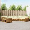 vidaXL Zestawy sof 9 pcs Naturalny i Kremowy Lite Drewno Akacji