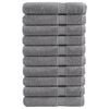 vidaXL Ręczniki premium, SOLUND, 10 szt., szare, 100x200 cm, 600 g/m&sup2;