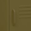 vidaXL Szafka nocna, oliwkowa, 35x35x51 cm, stalowa