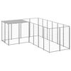 vidaXL Kojec dla psa, srebrny, 4,84 m&sup2;, stalowy