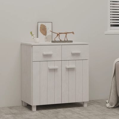vidaXL Komoda, biała, 79x40x80 cm, drewno sosnowe