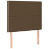 vidaXL Rama ł&oacute;żka bez materaca, ciemnobrązowa, 100x200 cm, tkaniną