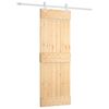 vidaXL Drzwi przesuwne Naturalne i białe 70 x 210 cm