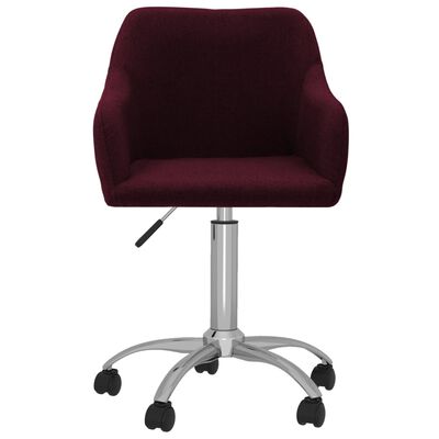 vidaXL Obrotowe krzesło stołowe, fioletowe, obite tkaniną