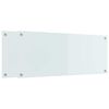 vidaXL Panel kuchenny 2 szt. Biały 100 x 40 cm szkło hartowane