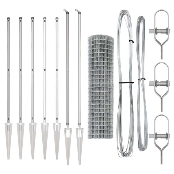 vidaXL Ogrodzenie z słupkiem Srebrny 1,2 x 10 m Stal