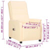 vidaXL Elektryczny fotel masujący, kremowy, sztuczna skóra