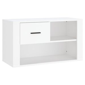 vidaXL Szafka na buty, biały, 80x35x45 cm, materiał drewnopochodny
