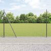 vidaXL Ogrodzenie z słupkiem Szary 1,5 x 10 m Stal i PVC