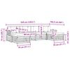 vidaXL Zestawy sof 6 pcs Naturalny i Jasny Szary Lite Drewno Akacji