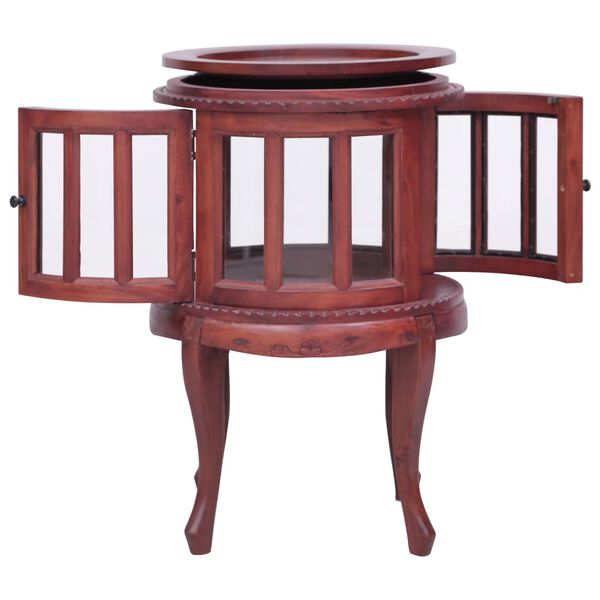 vidaXL Witryna, brązowa, 50 x 50 x 76 cm, lite drewno mahoniowe