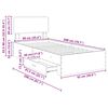 vidaXL Ramka ł&oacute;żka Dąb Sonoma 90 x 200 cm Materiał drewnopochodny