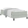 vidaXL Ł&oacute;żko sprężynowe z materacem Jasnoszary 80 x 210 cm tkanina