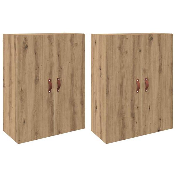 vidaXL Szafka ścienna 2 pcs Dąb rzemieślniczy 69,5 x 34 x 90 cm