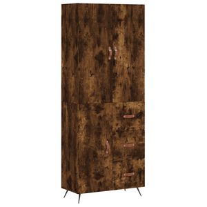 vidaXL Witrynka przydymiony dąb 69,5x34x180 cm materiał drewnopochodny