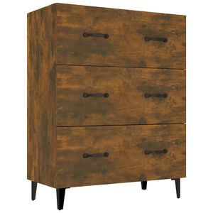 vidaXL Szafka, przydymiony dąb, 69,5x34x90 cm, materiał drewnopochodny